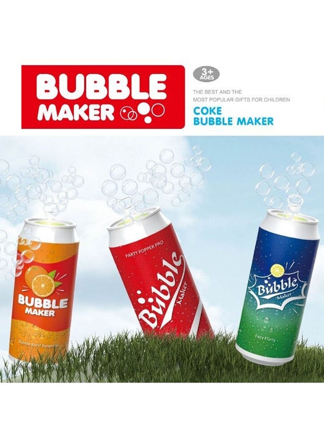 Coke Bubble Maker Automatic Bubble Machine for Kids – Cola Can Design Rechargeable Bubble Blaster Toy with 12 Bubble Holes, One Click to Bubble, 360° Leak Proof, Purple LED Light – Outdoor Party Garden Birthday Gift for Children Ages 3+ - Image 4